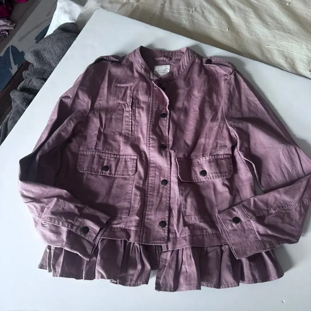 Francescas Harper Heritage Rea Ruffle Utility Jacket